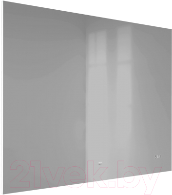 Зеркало Raval Kvadro 100 / Kvdr.02.100/W/RL (с подсветкой и часами) - фото