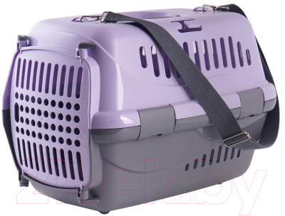 Переноска для животных ZooExpress Турне 17122 (S, фиолетовый) - фото