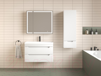 Шкаф-полупенал для ванной Style Line Остин 36 1 ящик (подвесной, белый)