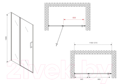 Душевая дверь Abber Sonnenstrand AG04120S