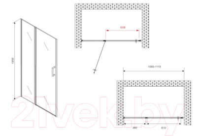 Душевая дверь Abber Sonnenstrand AG04110S