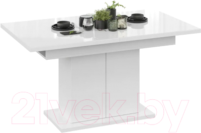 Обеденный стол ТриЯ Детройт тип 1 (белый/белый)