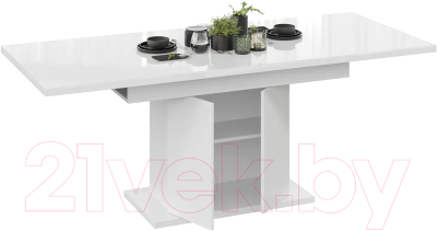Обеденный стол ТриЯ Детройт тип 1 (белый/белый)