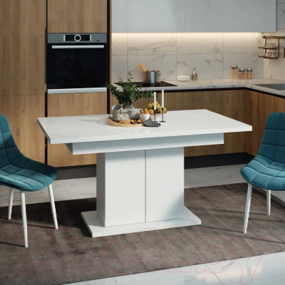 Обеденный стол ТриЯ Детройт тип 1 (белый/белый)