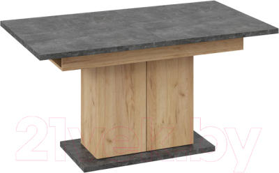 Обеденный стол ТриЯ Детройт тип 1 (дуб крафт золотой/ателье темное) - фото