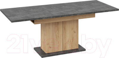 Обеденный стол ТриЯ Детройт тип 1 (дуб крафт золотой/ателье темное)
