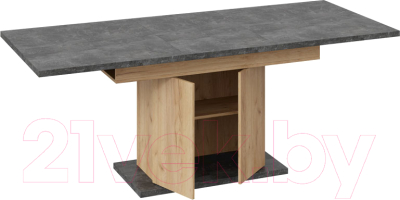 Обеденный стол ТриЯ Детройт тип 1 (дуб крафт золотой/ателье темное)