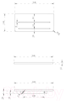 Полка для ванной Abber Stein AS1653