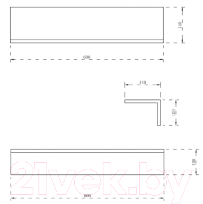 Полка для ванной Abber Stein AS1654
