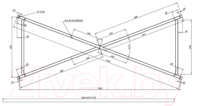 Каркас Aquanet Grace 170x70