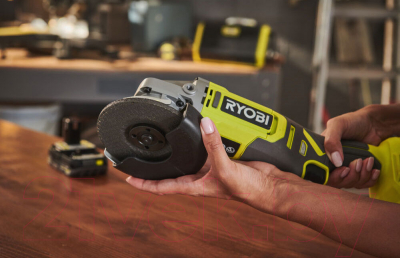 Угловая шлифовальная машина Ryobi RAG18125-0 / 5133005403 (без батареи)