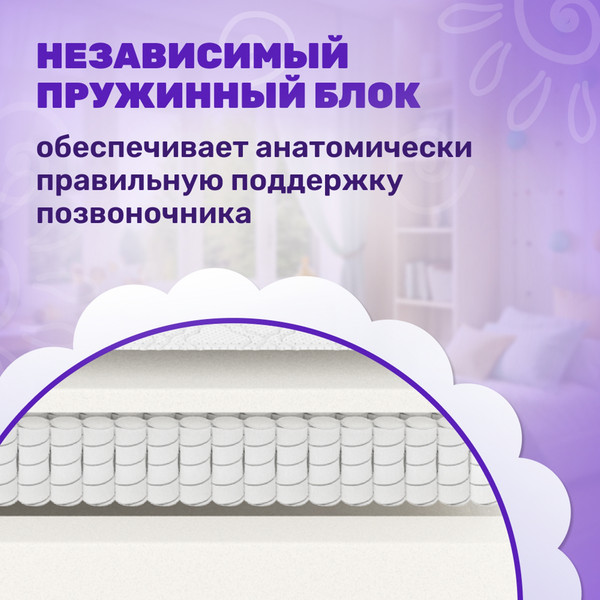 Детский матрас Капризун Микс Хард Люкс Плюс 70x160 / 414459