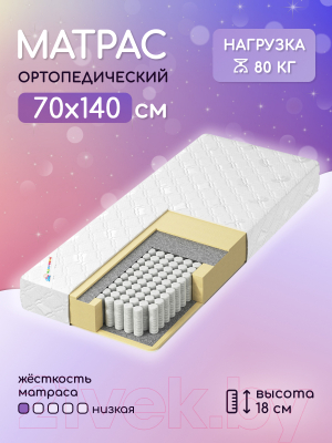 Матрас в кроватку Капризун Дрим Симпл Плюс 70x140 / 414480