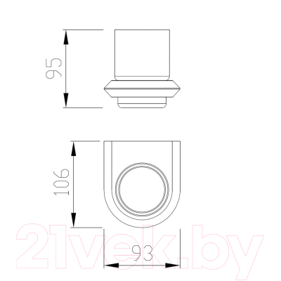Стакан для зубной щетки и пасты Abber Nord AA1556
