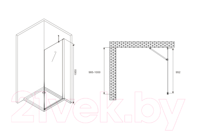 Душевая стенка Abber Zart S101