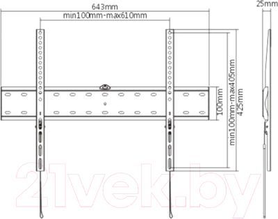 Кронштейн для телевизора Gembird WM-70F-01