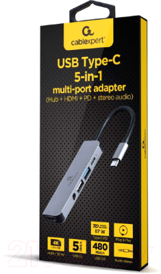 Док-станция для ноутбука Gembird A-CM-COMBO5-02