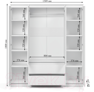Шкаф ГМЦ ШК-4 (белый)
