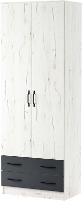 Шкаф Памир Беатрис Дуэт (крафт белый/антрацит) - фото
