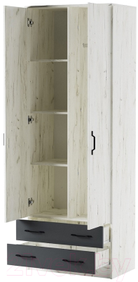 Шкаф Памир Беатрис Дуэт (крафт белый/антрацит)
