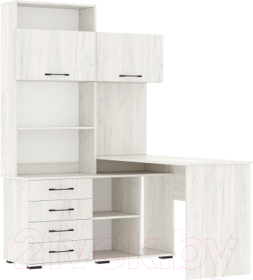 Письменный стол Памир ПКС-11 правый (крафт белый) - фото