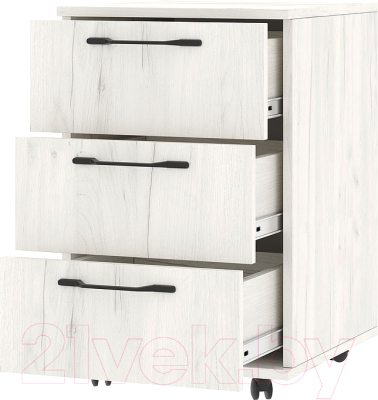 Тумба Памир ПКС-9 выкатная для стола (крафт белый) - фото