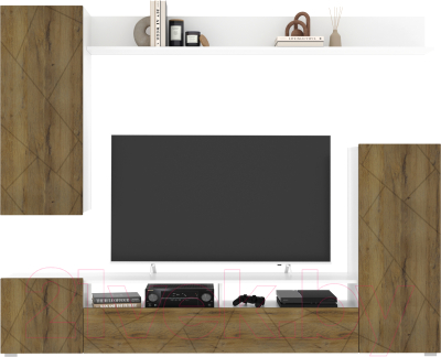 Горка Интерлиния Neo-5 (белый/дуб вотан) - фото