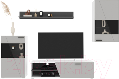 Горка Интерлиния Neo-6 без подсветки (белый/пепел) - фото