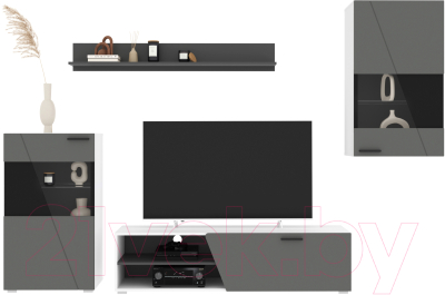 Горка Интерлиния Neo-6 без подсветки (белый/серый) - фото