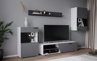 Горка Интерлиния Neo-6 без подсветки (белый/серый)