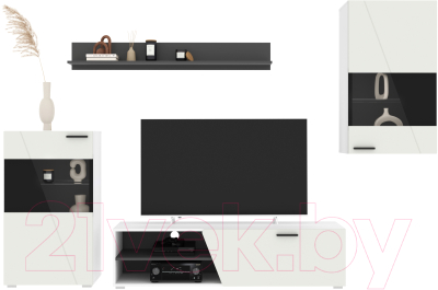 Горка Интерлиния Neo-6 без подсветки (белый/белая шагрень) - фото