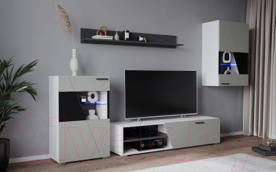 Горка Интерлиния Neo-6 с подсветкой (белый/пепел)