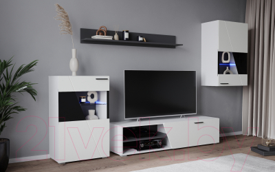 Горка Интерлиния Neo-6 с подсветкой (белый/белая шагрень)