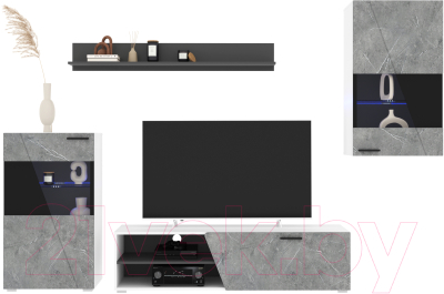 Горка Интерлиния Neo-6 с подсветкой (белый/керамика) - фото