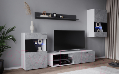 Горка Интерлиния Neo-6 с подсветкой (белый/керамика)