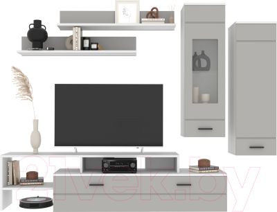 Горка Интерлиния Neo-7 без подсветки (белый/пепел) - фото