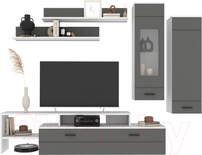 Горка Интерлиния Neo-7 без подсветки (белый/серый) - фото