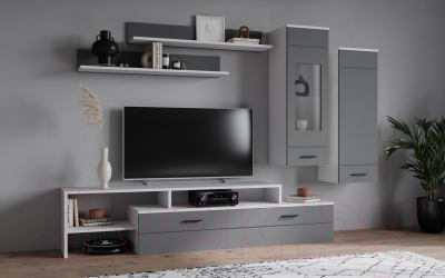 Горка Интерлиния Neo-7 без подсветки (белый/серый)