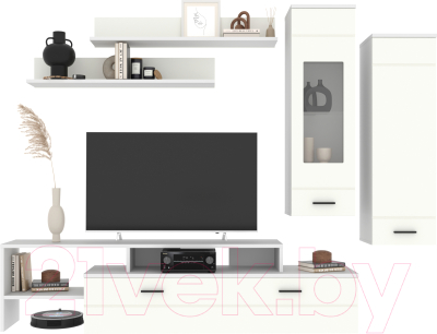 Горка Интерлиния Neo-7 без подсветки (белый/белая шагрень) - фото