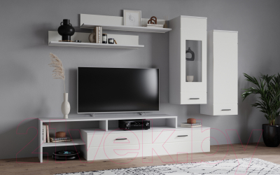 Горка Интерлиния Neo-7 без подсветки (белый/белая шагрень)