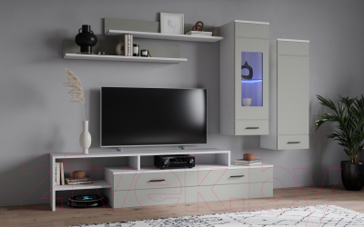 Горка Интерлиния Neo-7 с подсветкой (белый/пепел)