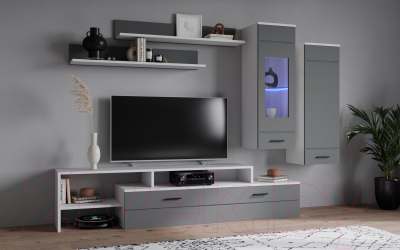 Горка Интерлиния Neo-7 с подсветкой (белый/серый)