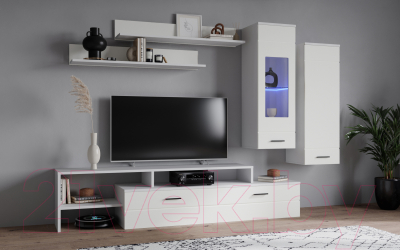 Горка Интерлиния Neo-7 с подсветкой (белый/белая шагрень)