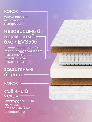 Матрас в кроватку Капризун Дрим Хард Плюс 70x140 / 414535