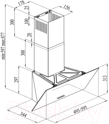 Вытяжка наклонная Konigin Pirol 50