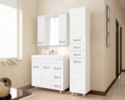 Шкаф-пенал для ванной Style Line Ирис 36 2 ящика