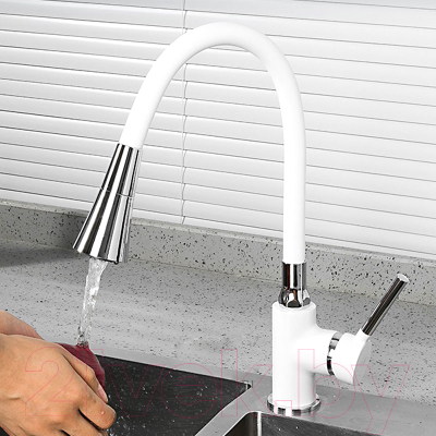 Смеситель Frap F4044-8 (белый/хром)