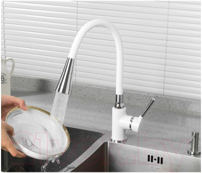 Смеситель Frap F4044-8 (белый/хром)