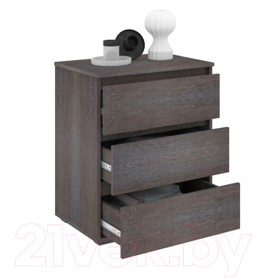 Комод Кортекс-мебель Бари 60 3ш (береза/береза/береза)