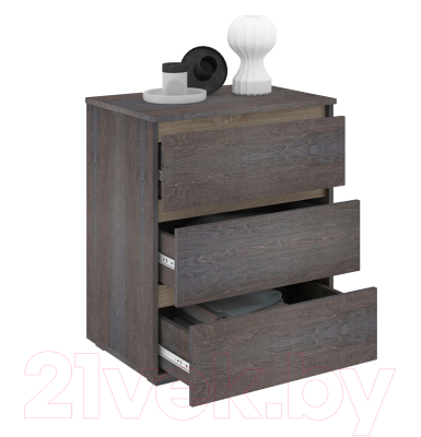 Комод Кортекс-мебель Бари 60 3ш (береза/береза/дуб сонома)